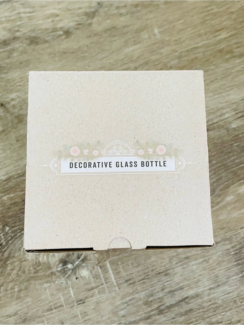 Cracker Barrel Decorative White Hobnail Glass Bottle with Ball Stopper